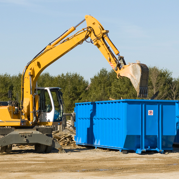 are there any restrictions on where a residential dumpster can be placed in Jersey Virginia